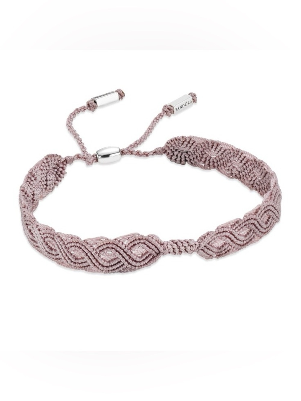 Genuine Pandora One Station Lilac Macrame Bracelet